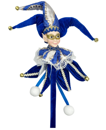 CRACIUN MAGIC - Elf decor Craciun BUDDY, Albastru, 40cm