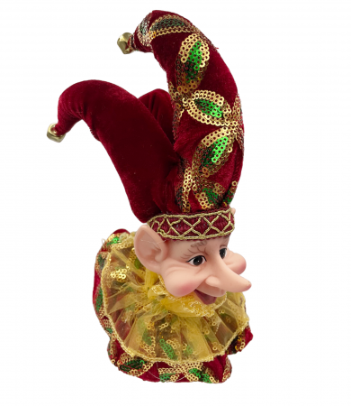 Elf decor Craciun PEPPER, Burgundy, 30cm [1]