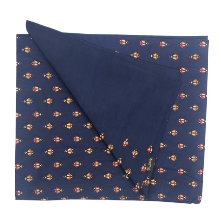 Esarfa barbati MILANO, Bleumarin cu model floral [1]