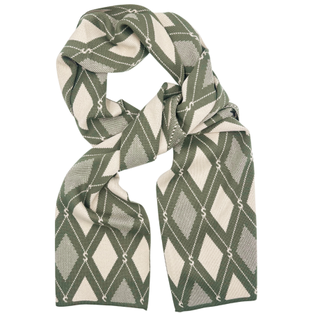 Esarfe & Fulare - Esarfa barbati Casmir ARGYLE in carouri - verde kaki