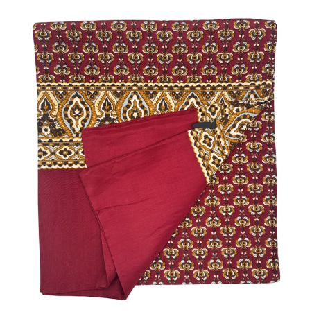Esarfa barbati BOLOGNA - Burgundy cu motive ornamentale [1]