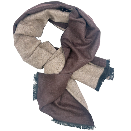 Esarfe & Fulare - Esarfa barbati - Fular Cashmere ADAM maro cu bej