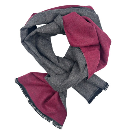 Esarfe & Fulare - Esarfa barbati - Fular Cashmere ADAM Gri Bordo