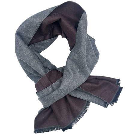 Esarfe & Fulare - Esarfa barbati - Fular Cashmere ADAM maro cu gri