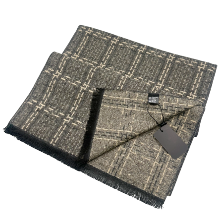 Esarfa barbati Cashmere BRADLEY, Gri Bej, 30x180cm [1]