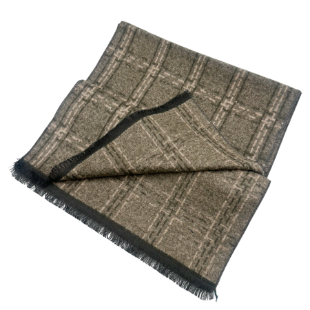 Esarfa barbati Cashmere BRADLEY, Bej/ Kaki, 30x180cm [1]