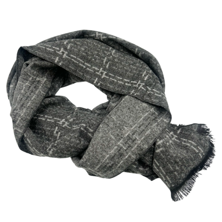 Esarfe & Fulare Barbatesti - Esarfa barbati Cashmere BRADLEY, Gri, 30x180cm