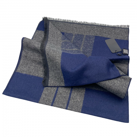 Esarfa barbati Cashmere CLAUDE, Bleumarin/ Gri [1]