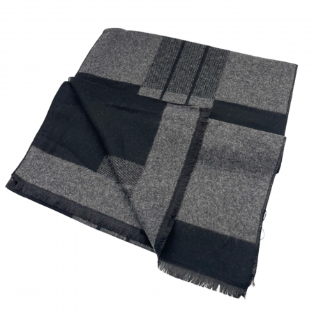 Esarfa barbati Cashmere CLAUDE, Negru Gri [2]