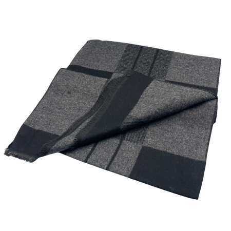 Esarfa barbati Cashmere CLAUDE, Negru Gri [1]