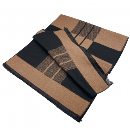 Esarfa barbati Cashmere CLAUDE, Negru Maro [3]