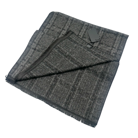 Esarfa barbati Cashmere BRADLEY, Gri Negru, 30x180cm [1]