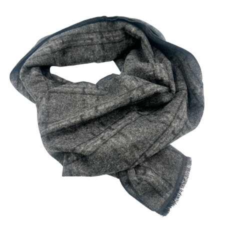 Esarfe & Fulare Barbatesti - Esarfa barbati Cashmere BRADLEY, Gri Negru, 30x180cm