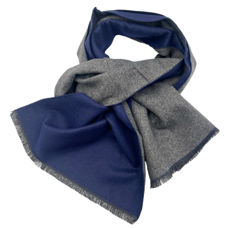 Esarfe & Fulare Barbatesti - Esarfa barbati Cashmere DOUGLAS, Bleumarin/ Gri