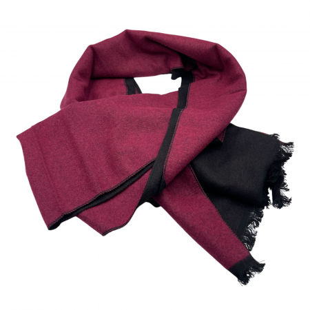 Esarfe & Fulare Barbatesti - Esarfa barbati Cashmere Douglas, Negru/ Bordo