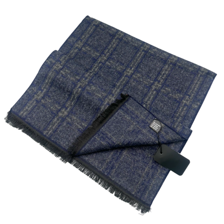 Esarfa barbati Cashmere BRADLEY, Bleumarin/ Gri, 30x180cm [1]