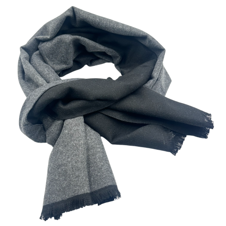 Esarfe & Fulare - Esarfa barbati Cashmere DOUGLAS, Negru Gri inchis
