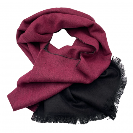 Esarfa barbati Cashmere Douglas, Negru/ Bordo [3]