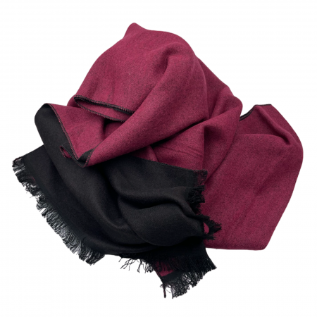 Esarfa barbati Cashmere Douglas, Negru/ Bordo [2]
