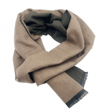 Esarfa barbati Cashmere DOUGLAS, Verde/ Bej [2]