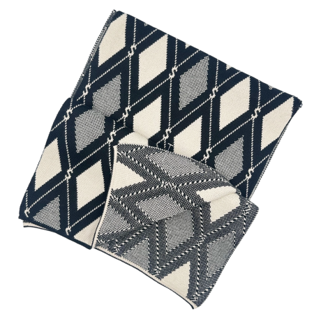 Esarfa barbati Casmir ARGYLE in carouri - neagra [1]