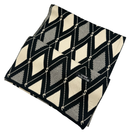 Esarfa barbati Cashmere ENZO, Negru/ Crem, 30x190cm [1]