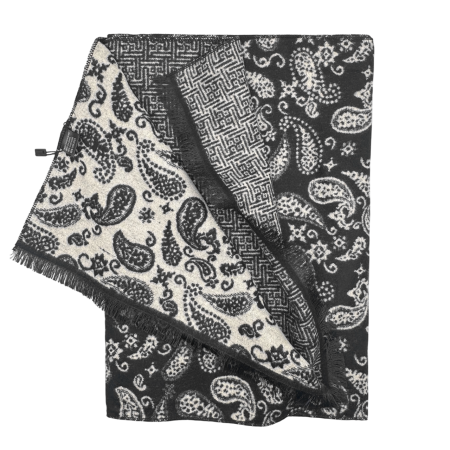 Esarfa barbati Casmir MONTCLAIR reversibila crem cu negru [1]