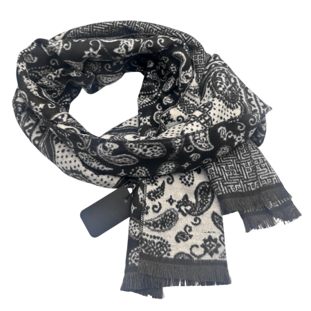 MODA & ACCESORII - Esarfa barbati Casmir MONTCLAIR reversibila crem cu negru