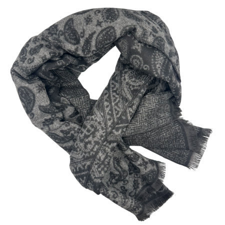 Esarfa barbati Cashmere MONTCLAIR reversibila gri [2]