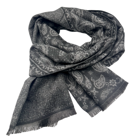 MODA & ACCESORII - Esarfa barbati Cashmere MONTCLAIR reversibila gri