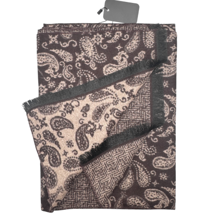 Esarfa barbati Cashmere MONTCLAIR reversibila maro cu bej [1]