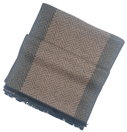 Fular bărbătesc elegant, bej-gri cu model discret – stil clasic [2]