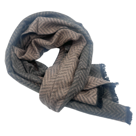 Fulare & Esarfe Casmir & Manusi Barbati - Fular bărbătesc elegant, bej-gri cu model discret – stil clasic