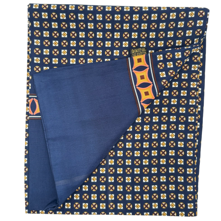 Esarfa barbati MILANO - Bleumarin cu model geometric galbe [1]