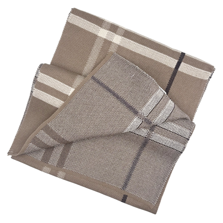 Esarfa barbati WINDSOR in carouri, Maro taupe, 30x190 cm [1]