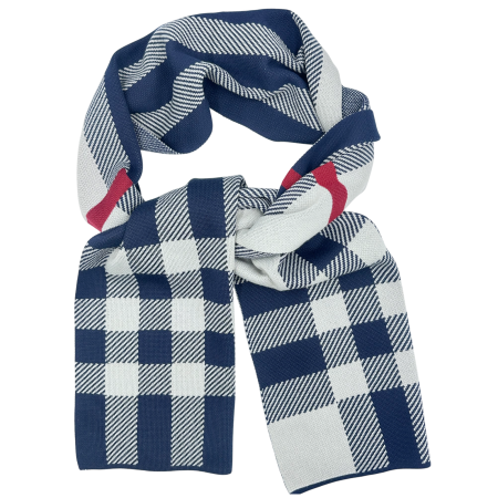 Esarfe & Fulare - Esarfa barbati WINDSOR in carouri, Bleumarin/ Gri, 30x190 cm