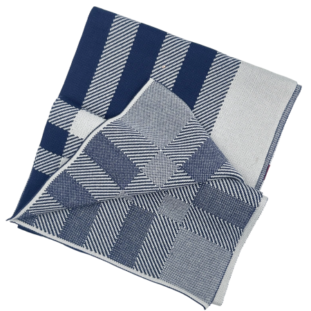 Esarfa barbati WINDSOR in carouri, Bleumarin/ Gri, 30x190 cm [1]
