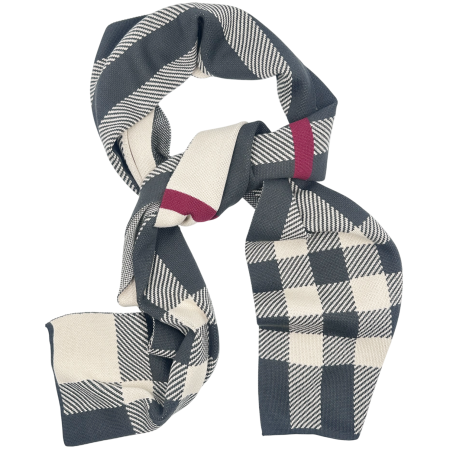 Esarfe & Fulare - Esarfa barbati WINDSOR in carouri - Crem/ Gri - 30x190 cm