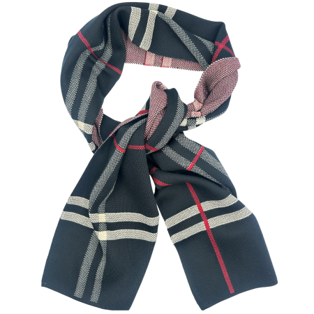 Esarfe & Fulare - Esarfa barbati WINDSOR in carouri, Negru, 30x190 cm