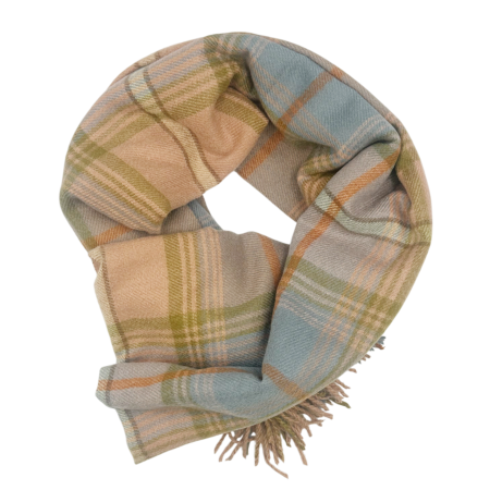 Esarfa Cashmere AUDREY, Albastru/ Piersica, 70x190cm [1]