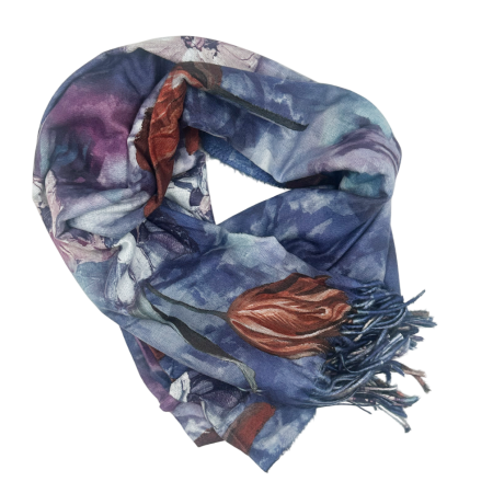 Esarfa Cashmere BRIGITTE, Albastru, 70x180cm [1]