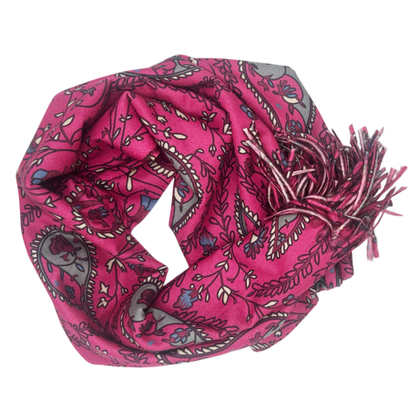Esarfa cu 2 fete Cashmere DELILAH, Fuchsia [1]