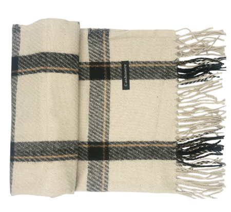 Esarfe Casmir & Vascoza & Manusi - Esarfa Cashmere LICIA, Crem, 60x185cm