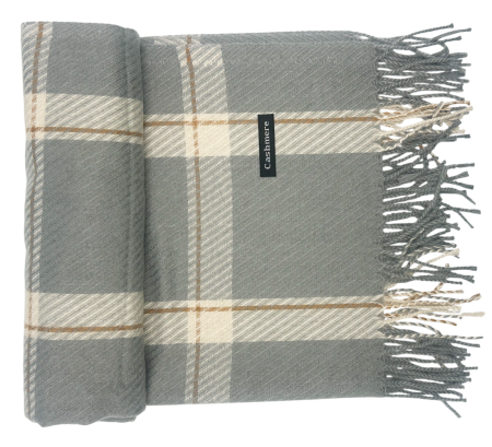 Esarfe Casmir & Vascoza & Manusi - Esarfa Cashmere LICIA, Gri deschis, 60x185cm