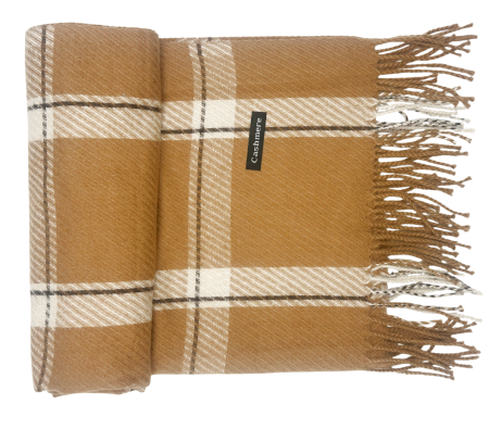 Esarfe Casmir & Vascoza & Manusi - Esarfa Cashmere LICIA, Maro deschis, 60x185cm