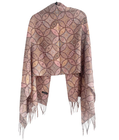 Esarfa Cashmere MOSAIC - cu fir stralucitor - Taupe [1]