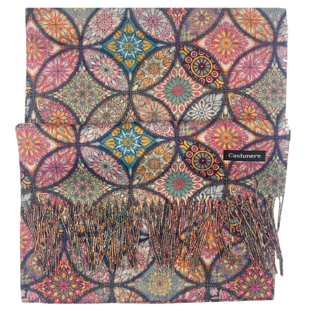 Esarfe Toamna & Iarna - Esarfa Cashmere MOSAIC - cu fir stralucitor