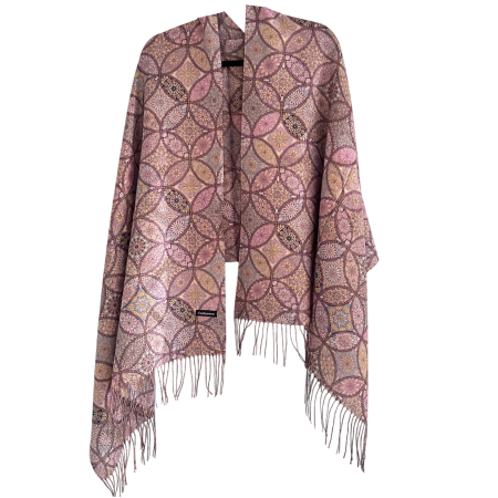 Esarfa Cashmere MOSAIC - cu fir stralucitor - Roz Multicolor [0]
