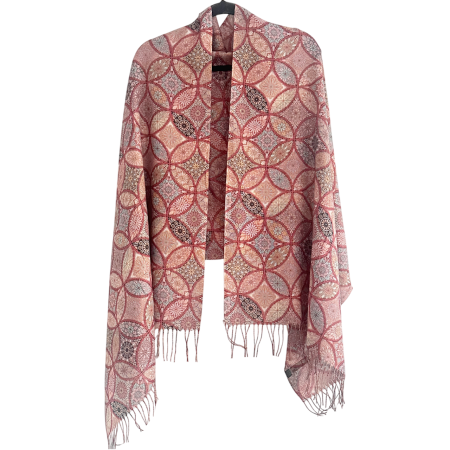 Saluri & Fulare - Esarfa Cashmere MOSAIC - cu fir stralucitor - Roz Multicolor