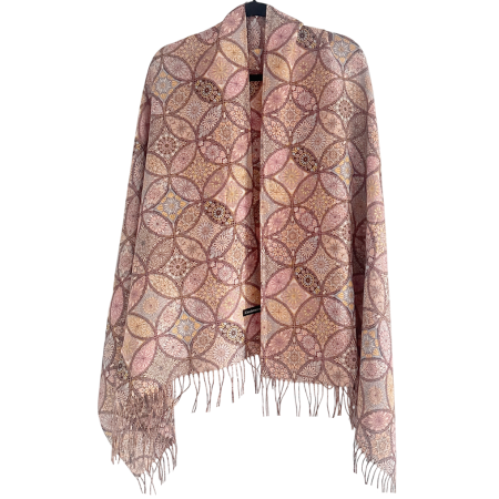 Saluri & Fulare - Esarfa Cashmere MOSAIC - cu fir stralucitor - Taupe